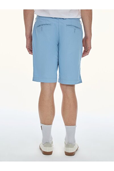 Ltb Шорти з гудзиками на поясі, сині, з габардину