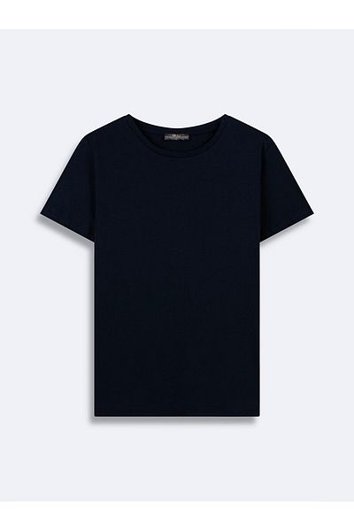 Ltb Μπλουζάκι Navy Blue Basic - Crew Neck