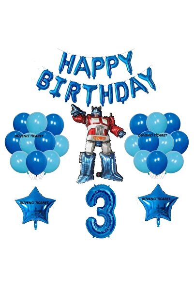 DÜVENCİ TİCARET Anime Transformers  balon doğum günü YAŞ BALON seti