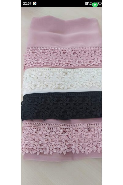 NUMİSTORE İğne oyası sıra erik çiçeği modeli siyah namaz örtüsü