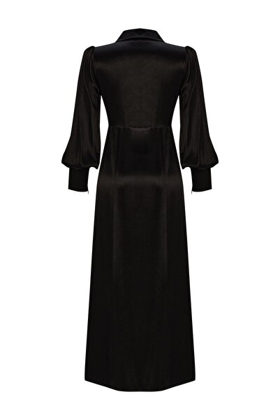 Exquise Yırtmaçlı Uzun  Regular Elbise