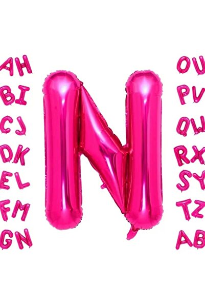 DÜVENCİ TİCARET Fuşya Harf Folyo Balon 16 Inç 36 Cm