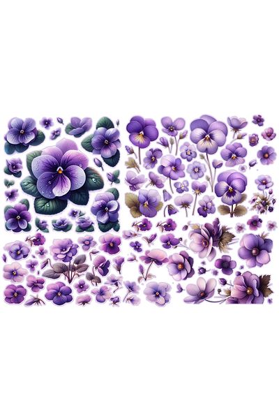 TELLGRAF مجموعة ملصقات باللون البنفسجي الأرجواني (21 × 30 سم، قطعة واحدة)