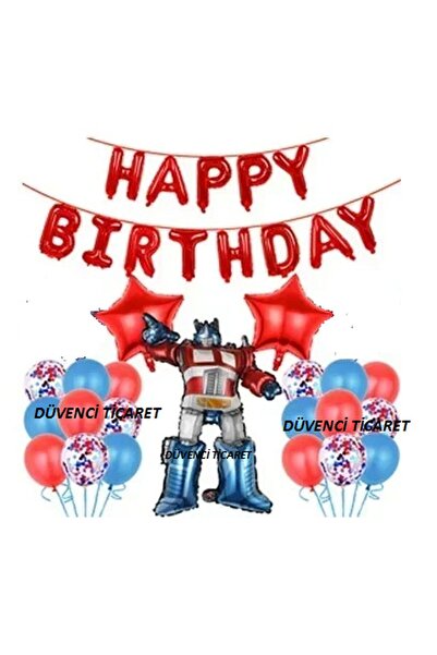 DÜVENCİ TİCARET Anime Transformers  balon doğum günü seti