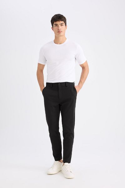 DeFacto Slim Fit Cycling T-shirt - Απλό κοντομάνικο Modal Blended Cotton Basic Collar