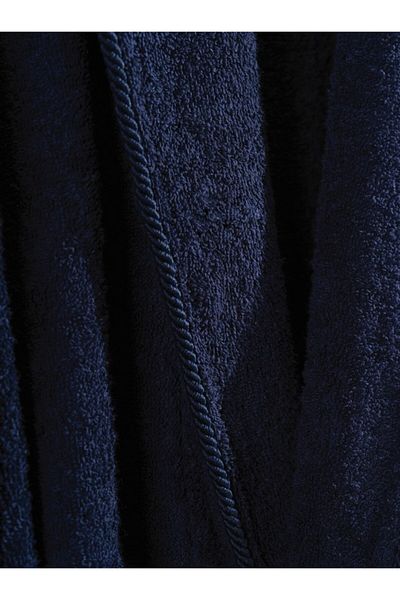 Cotton Box Σετ μονό μπουρνούζι Navy Blue Deluxe