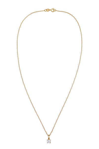 ELLI Necklace Diamonds Necklace Ladies Pendant Lab-grown Diamond White (0.034 CT) 585 Yellow Gold Ev