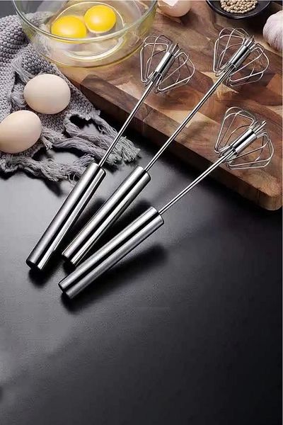KCA HOME Manual Egg Beater - Stainless Steel, Bass Check Mixer, Pastry Cake Whisk, Purse Whisk