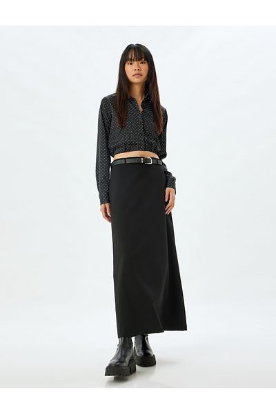 Koton Black Women's Crop Shirt