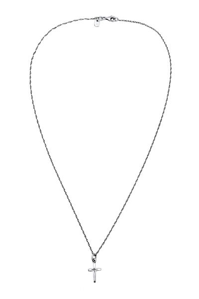 KUZZOI Halskette Kreuz Anhänger 925 Sterling Silber oxidiert