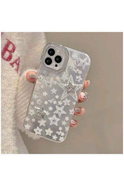 Zebana Apple iPhone 14 Pro Max Uyumlu Kılıf Zebana Stardom Silikon Kılıf Gri