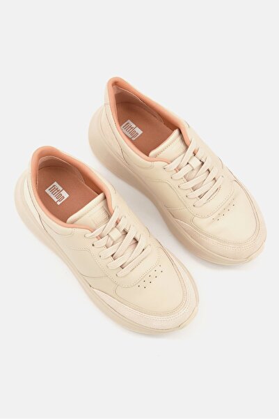 Fitflop Women Lace Up Flat Foam Flatform Outdoor Shoes, Stone Beige