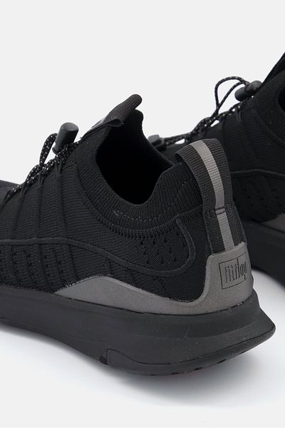 Fitflop Women Vitamin FF Metal Pop Knit Lace up Sport Shoes,Black