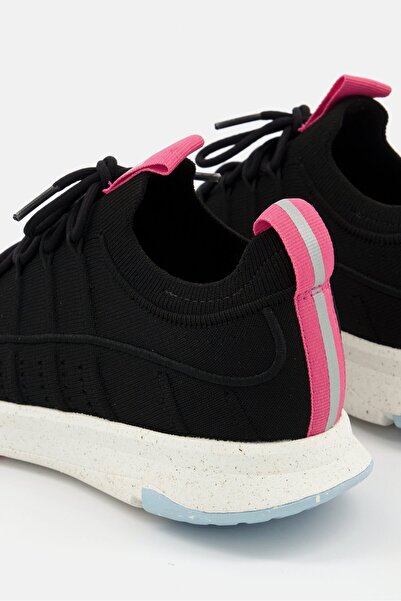 Fitflop Women Lace Up Trainers Shoes, Black