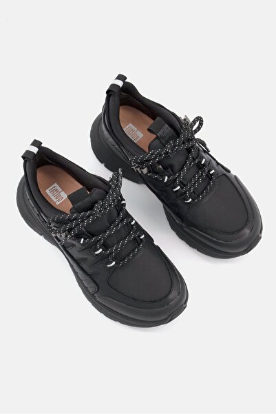 Fitflop Women Neo-D-Hyker Leather Lace Up Outdoor Shoes, Black