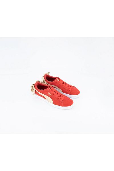 Puma Women Suede Bow Varsity Sneaker, Red