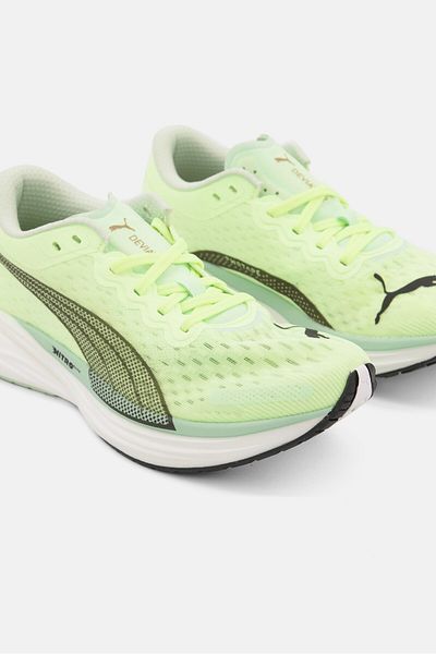 Puma Women Lace Up Running Shoes, Lime Green