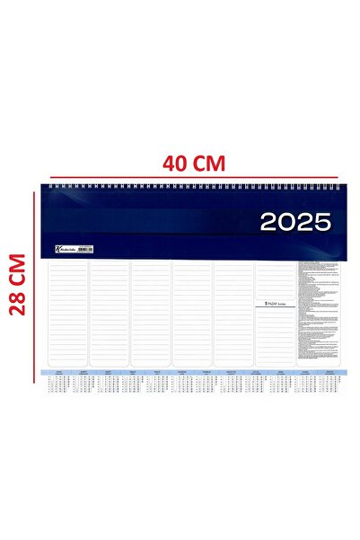 KESKİN COLOR 2025 Spiralli Haftalık Masa Takvimi Aj-70 28cmx40cm