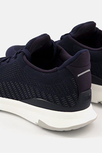 Fitflop Men Vitamin Ffx Knit Lace Up Casual Shoes, Navy Combo