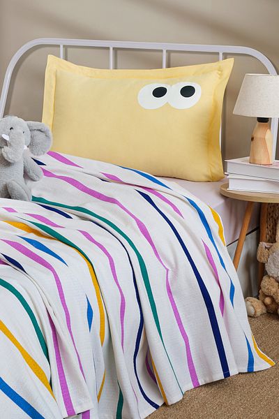 Eponj Home Yellow Single Printed Pique Set - Funny