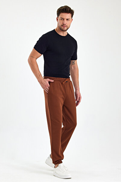 ESPİNA Men's Diagonal 3 Thread Sweatpants with Pockets and Cord