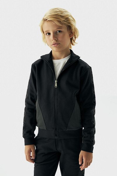 Bikkembergs Bg Store Boy's Black Tracksuit Top 23Fw0Bk1875