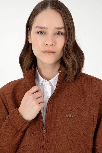 U.S. Polo Assn. سترة نسائية بنية 50292280 -VR029