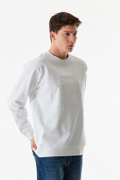 Fulla Moda Κείμενο ανάγλυφο φούτερ με λαιμόκοψη