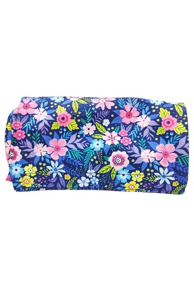 KAUKKO Surprise Pink Soft Floral Pencil Bag - K2669