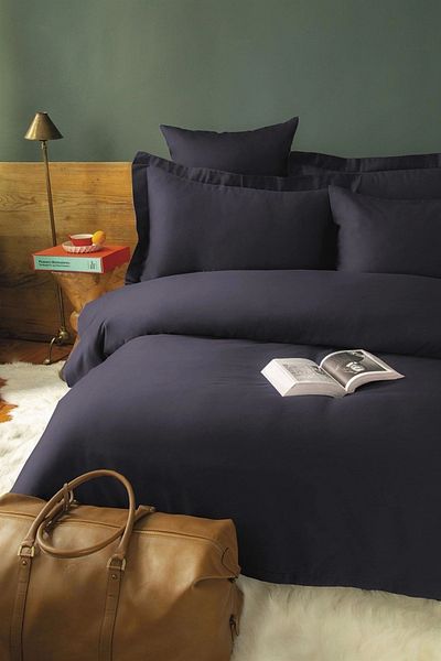 İssimo Home Комплект двойна завивка Simply Anthracite 200 Tc (80 WIRE) от памучен сатен