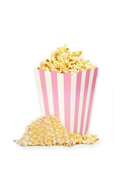 Parti Dükkanım Pink Corn Box with White Stripes (8 Pieces)