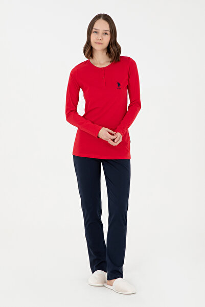 U.S. Polo Assn. Kadın Kırmızı Pijama Takımı 50303412-VR030