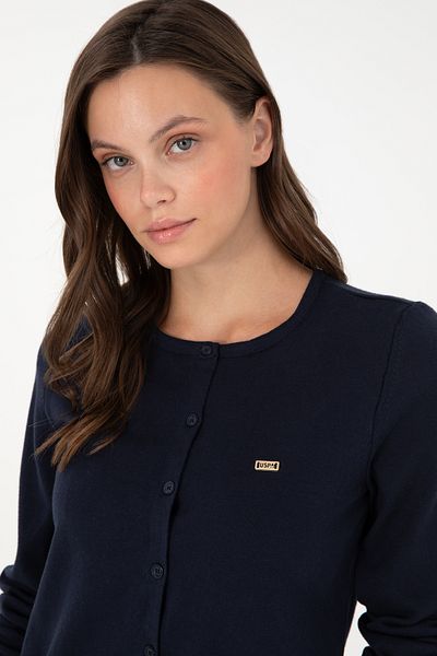 U.S. Polo Assn. Γυναικεία πλεκτή ζακέτα Navy Blue Basic 50288996 -VR033