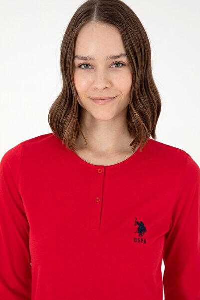 U.S. Polo Assn. Kadın Kırmızı Pijama Takımı 50303412-VR030