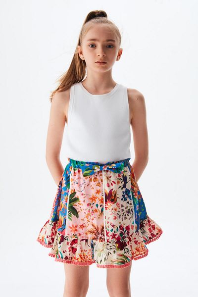 SWATSKY Bg Store Gemusterter Rock für Mädchen 23ss2sw6322