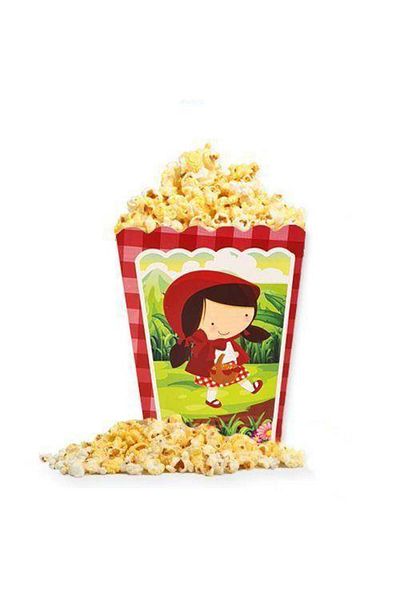 Parti Dükkanım Little Red Riding Hood Corn Box 8 Pieces