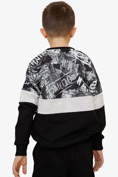 Breeze Hanorac pentru baieti cu model 6-12 ani, negru