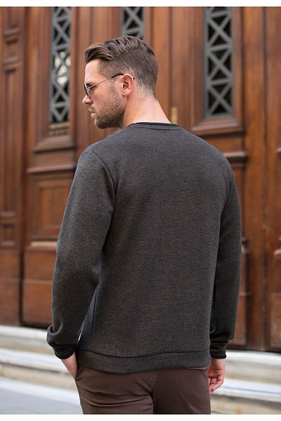 Masimar Men's Muline Thessaloniki Fabric Embroidered Regular Fit Sweatshirt