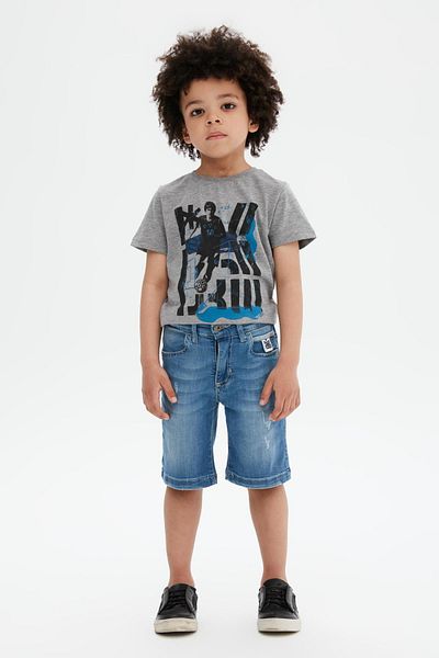 Bikkembergs Bg Store Pantaloni scurți de blugi pentru băieți 23ss0bk1461
