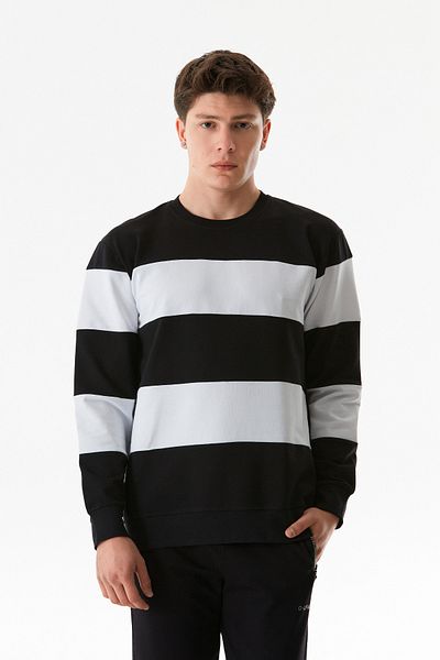 Fulla Moda Φούτερ Color Block Crew Neck
