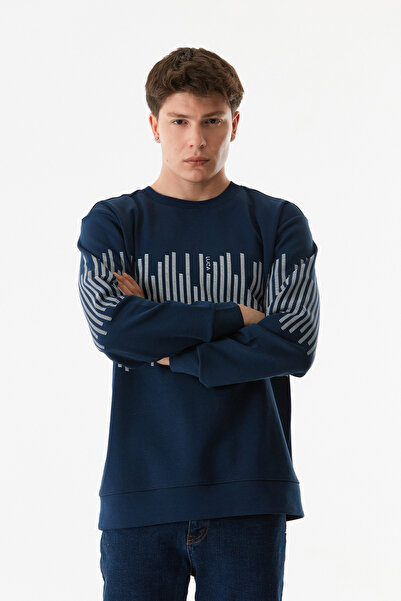 Fulla Moda Φούτερ με στάμπα με λαιμόκοψη