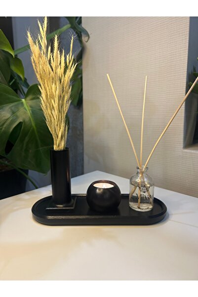 Miya Art Studio Dekoratif Beton Tepsi /  Tütsülük- Kuru Bitki / Mumluk /Oda K...