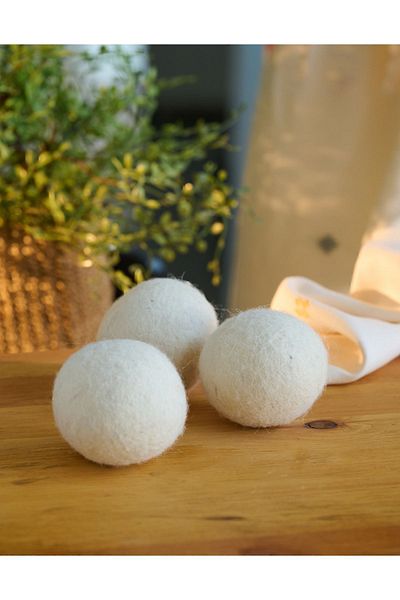 CeeF Doğal Yaşam 3 Pieces 100% Natural Merino Sheep Wool Clothes Drying Balls