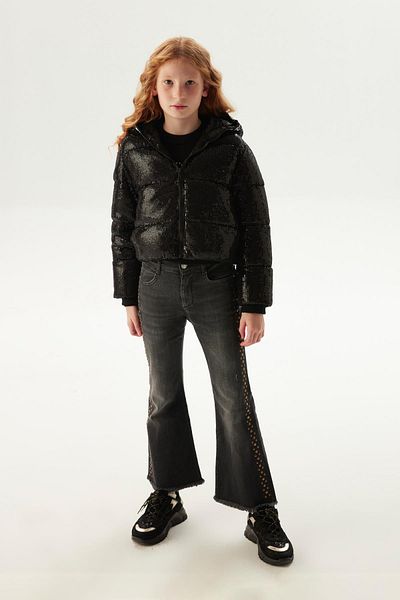 Iceberg Palton negru pentru fete BG Store