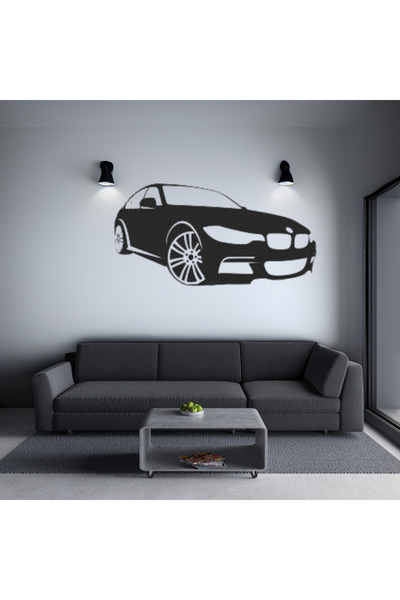 eflin Dekor Bmw f30 Spor Araç Tablosu 2 Boyutlu Duvar Dekorasyon Ürünü ( kend...