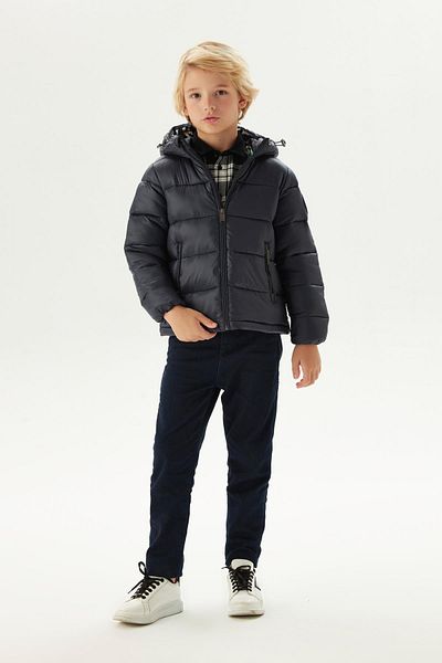 Bikkembergs Bg Store Boy's Navy Blue Coat 23Fw0Bk1854