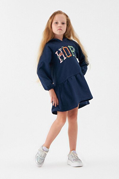 SWATSKY Bg Store Marineblaues Mädchenkleid 22fw0sw6903