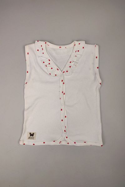 Peki Ypexi Add 5 Pay 4 Cotton Ruffled Heart Vest and Suede Body for Baby and Girl - Gift Top 15202