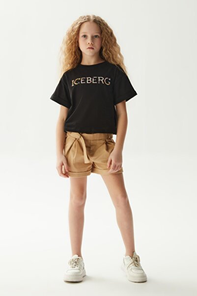 Iceberg Tricou negru pentru fete Bg Store