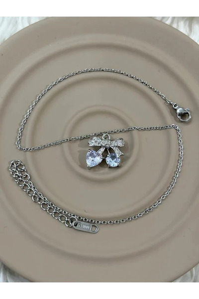 YASİN TOPÇU Steel Silver Anklet